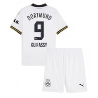 Camisa de Futebol Borussia Dortmund Serhou Guirassy #9 Equipamento Alternativo Infantil 2024-25 Manga Curta (+ Calças curtas)